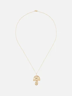 Mini Gold Mushroom Necklace