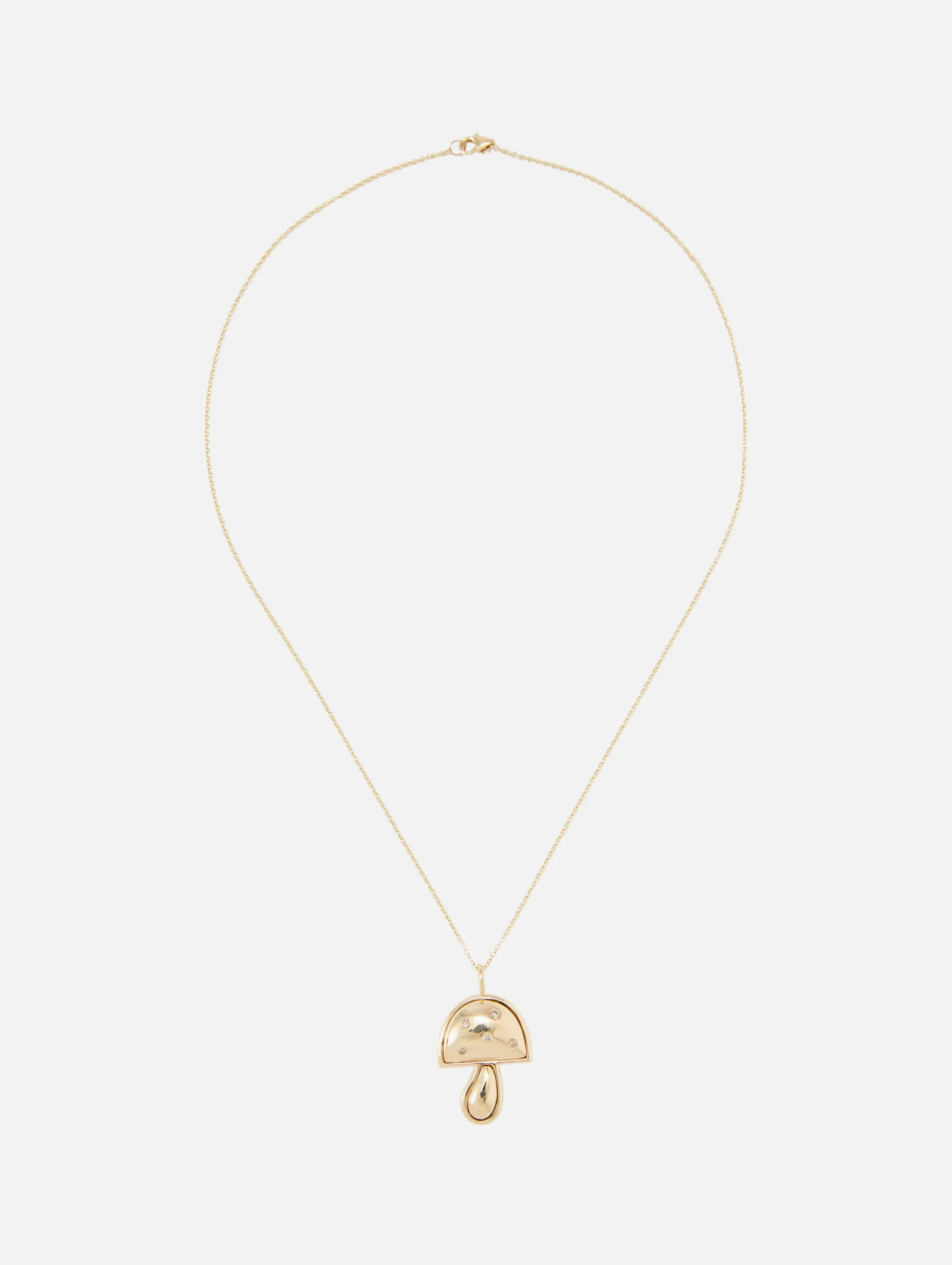 Mini Gold Mushroom Necklace