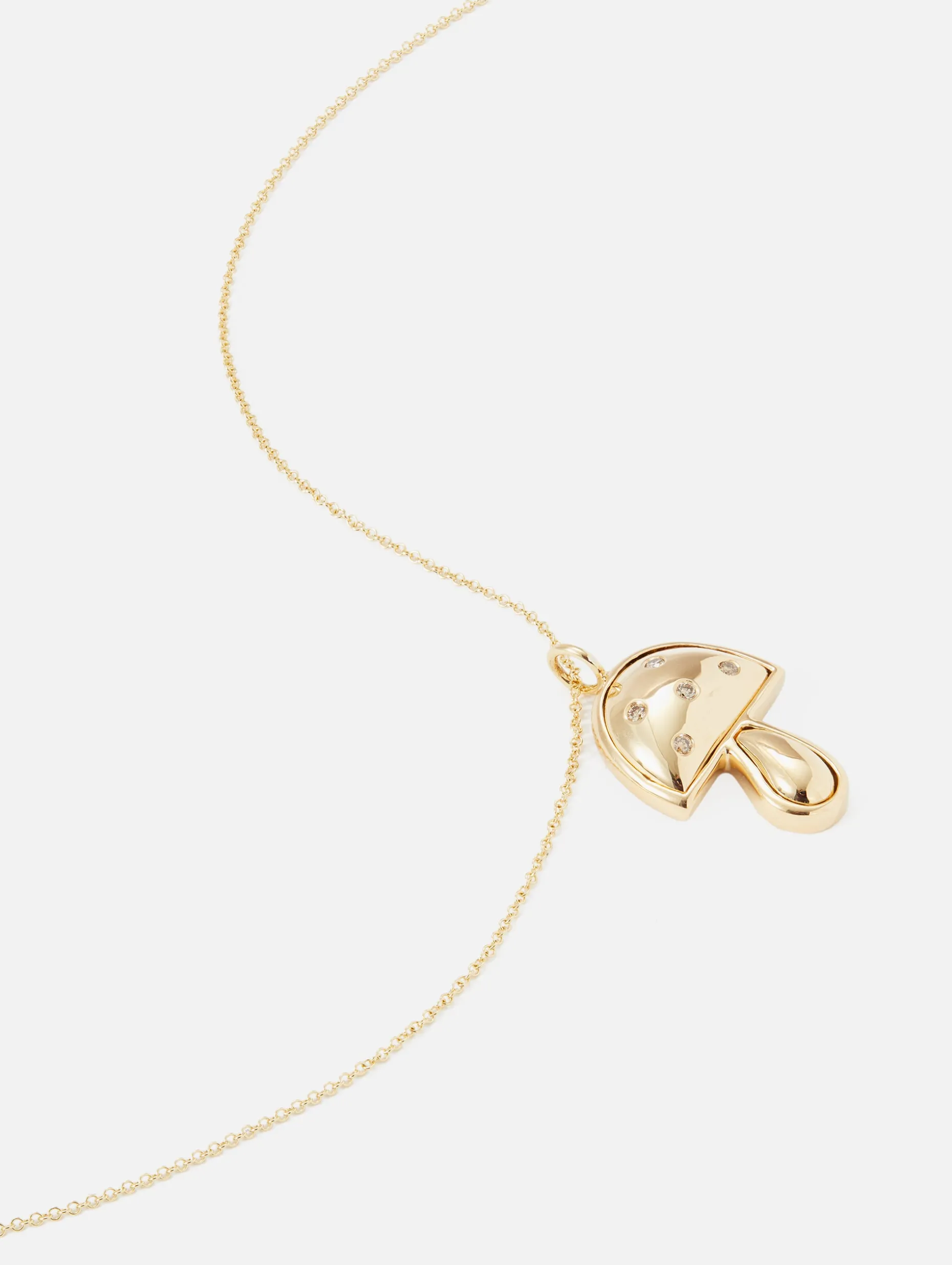 Mini Gold Mushroom Necklace