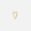 Mini Ribbed Heart Slide On Charm