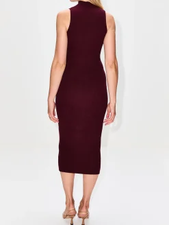 Mock Neck Fitted Dress