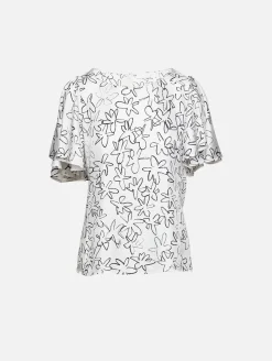 Off The Shoulder Floral Blouse