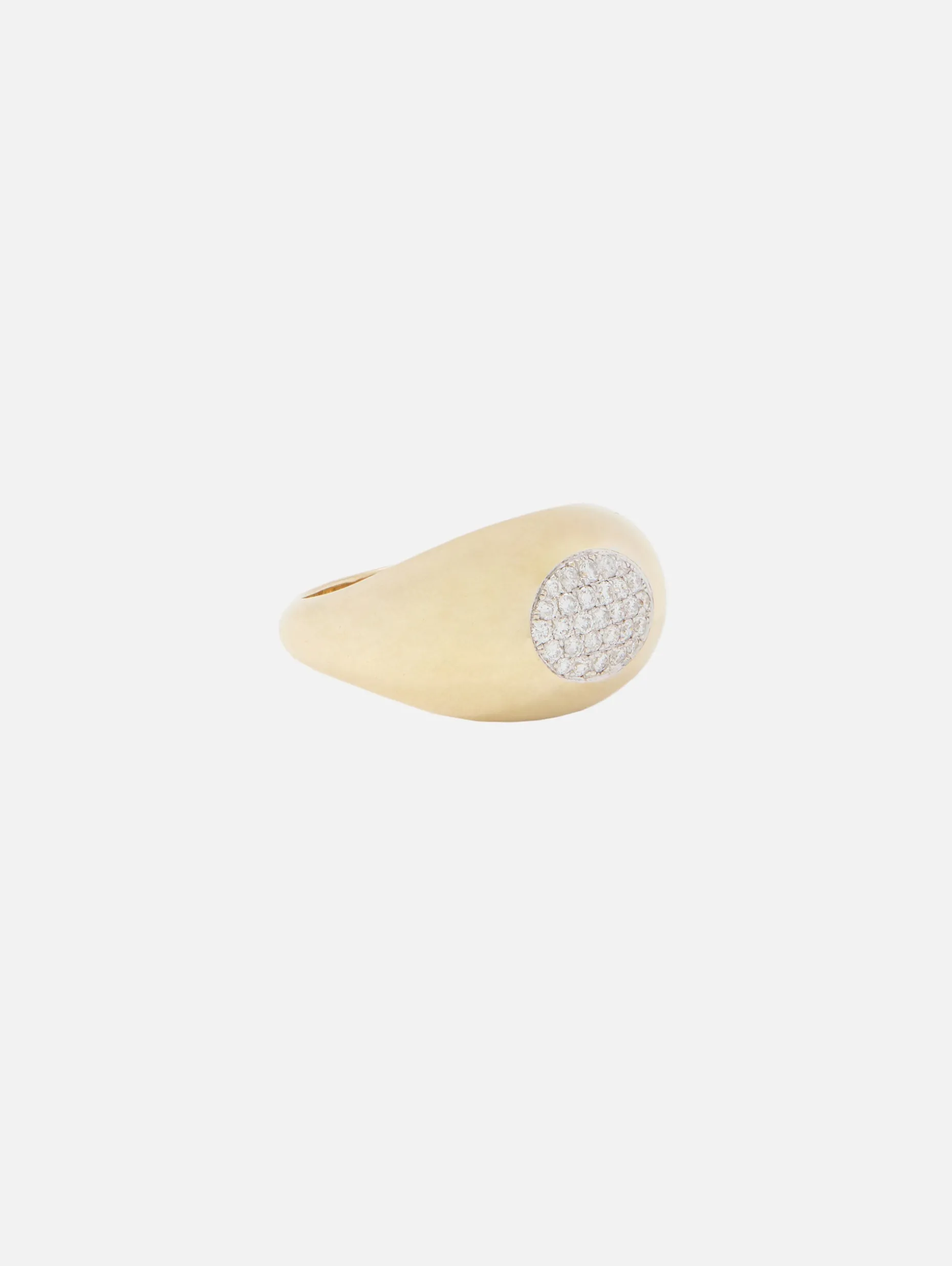 Oval Pave Domed Ring