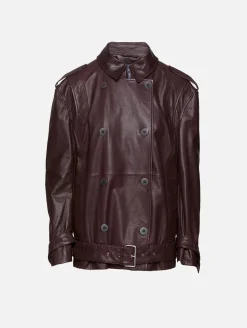 Oversized Leather Biker Jacket