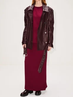 Oversized Leather Biker Jacket