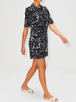 Palm Print Mini Dress