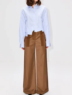 Paneled Crop Shirt