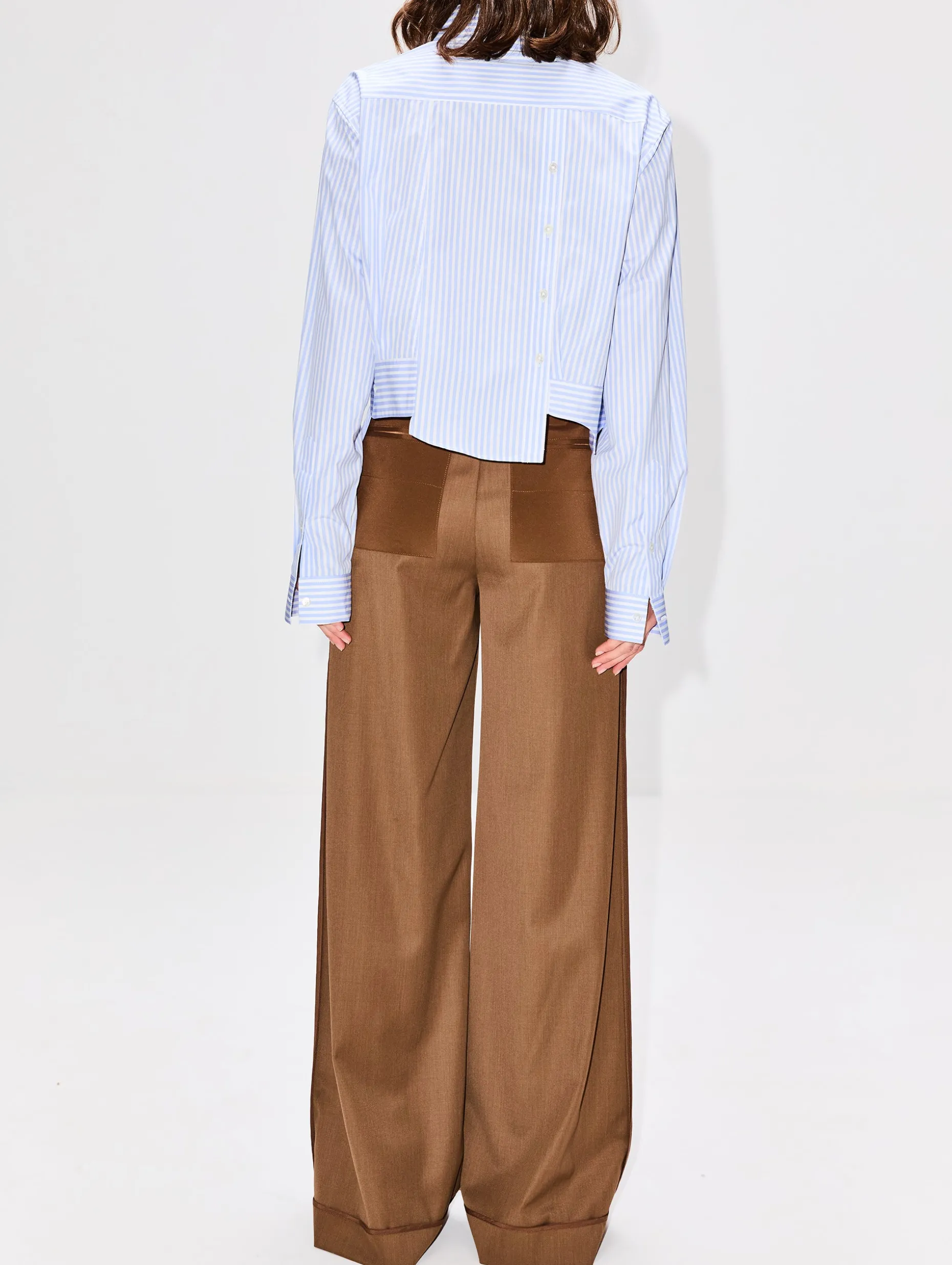 Paneled Crop Shirt
