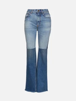 Patchwork Wide Leg Jean