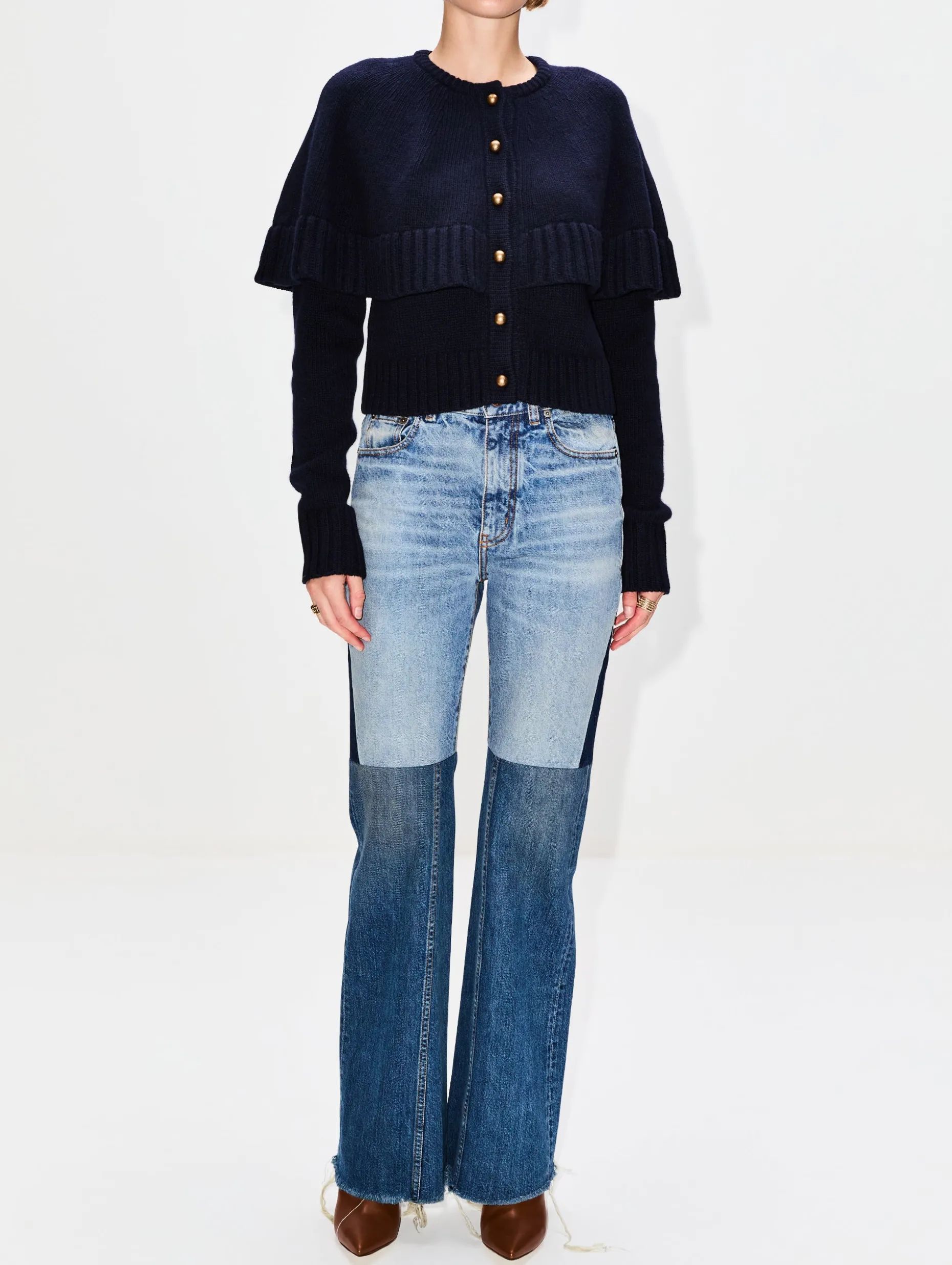 Patchwork Wide Leg Jean