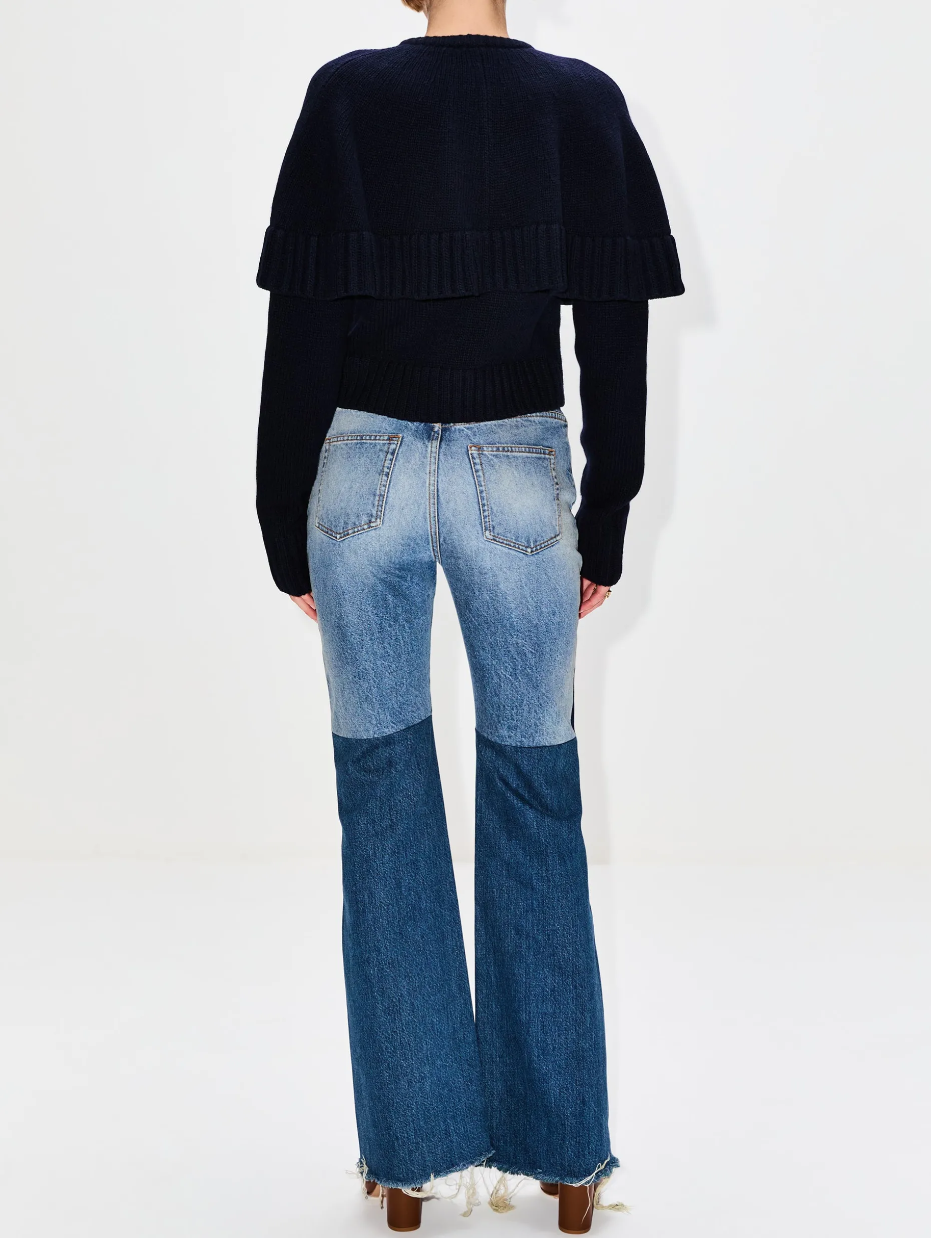 Patchwork Wide Leg Jean