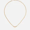 Pave Diamond Graduated Curb Chain Necklace