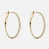 1" Pave Diamond Hoops