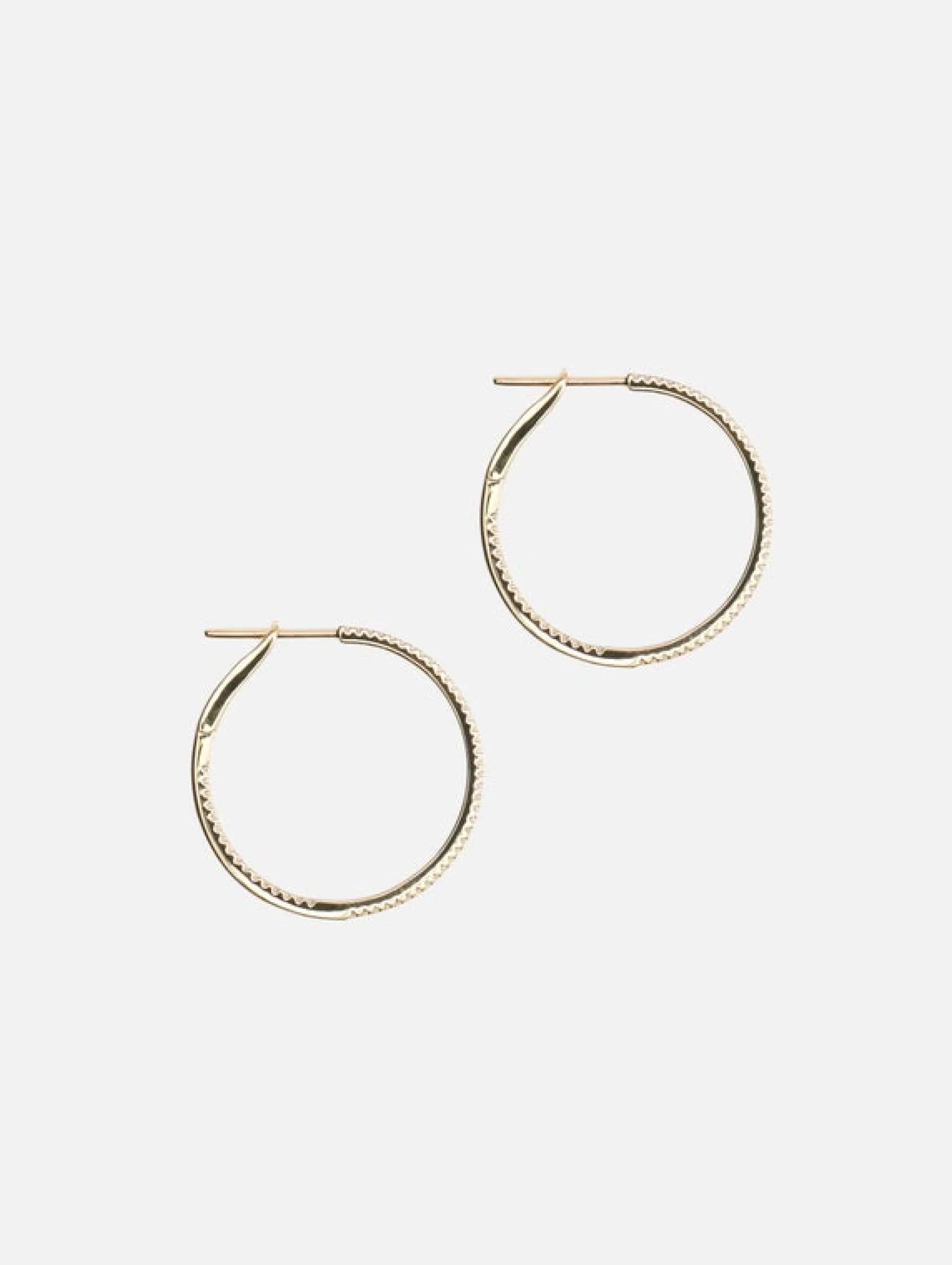 1" Pave Diamond Hoops