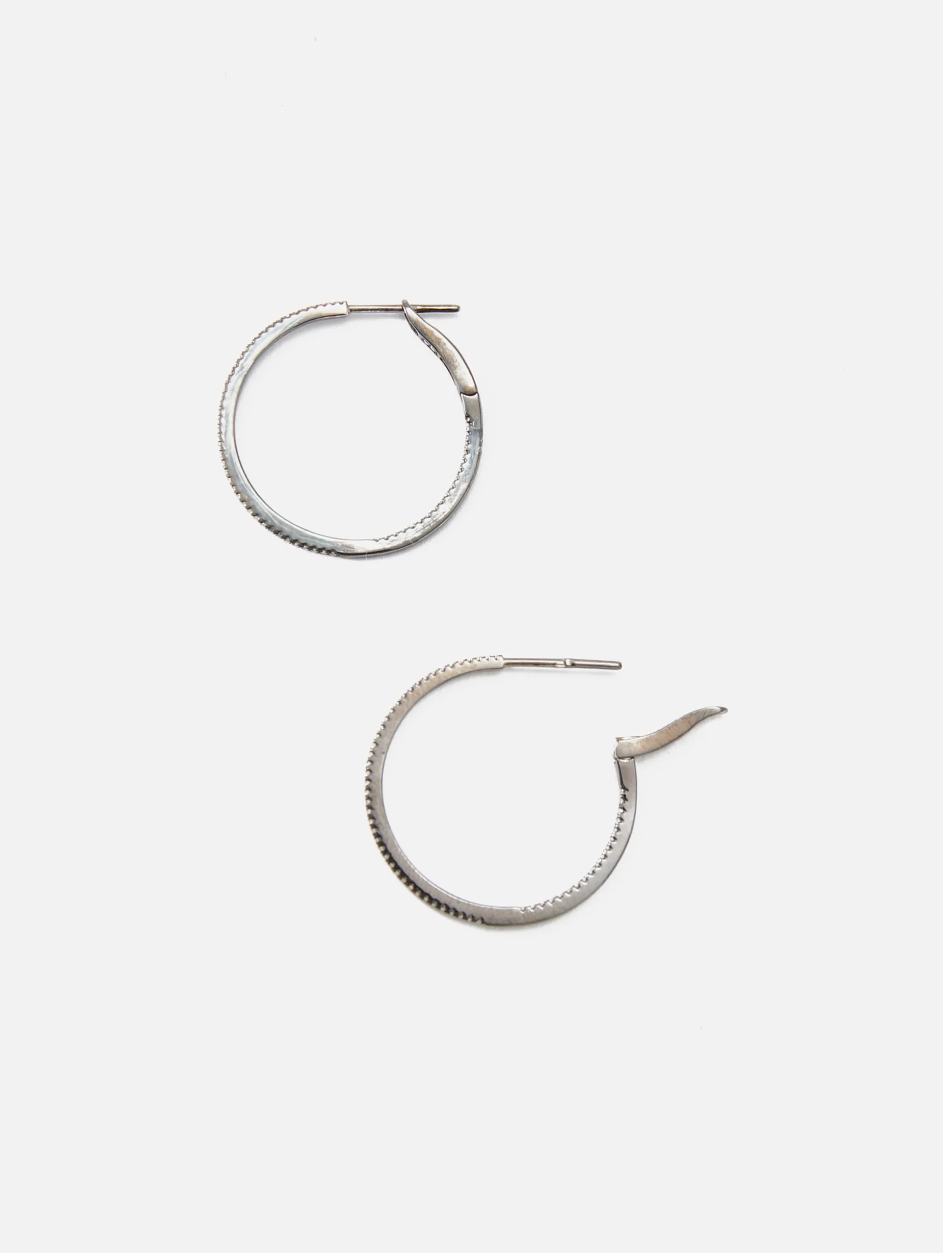 1" Pave Diamond Hoops
