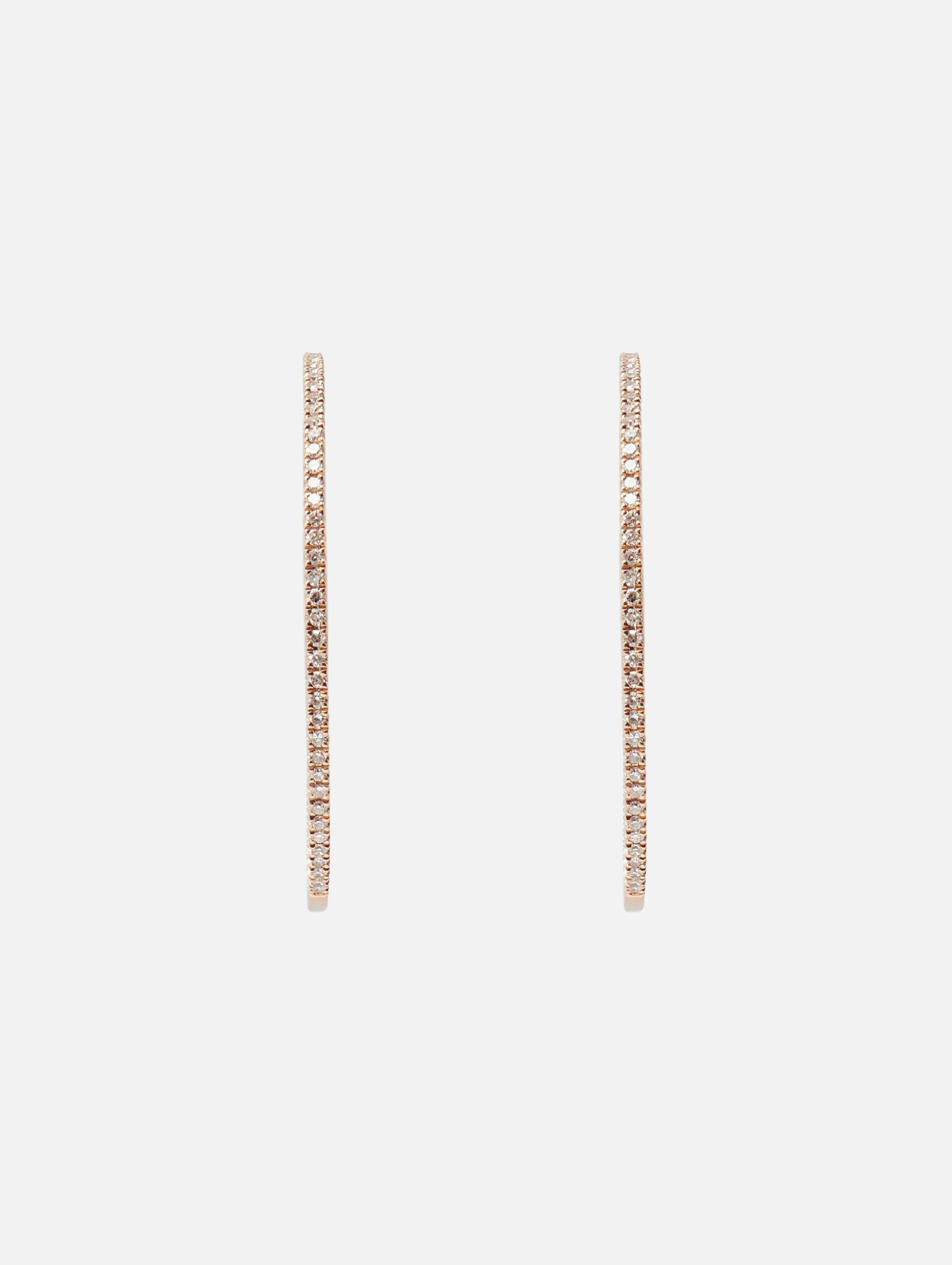 1" Pave Diamond Hoops