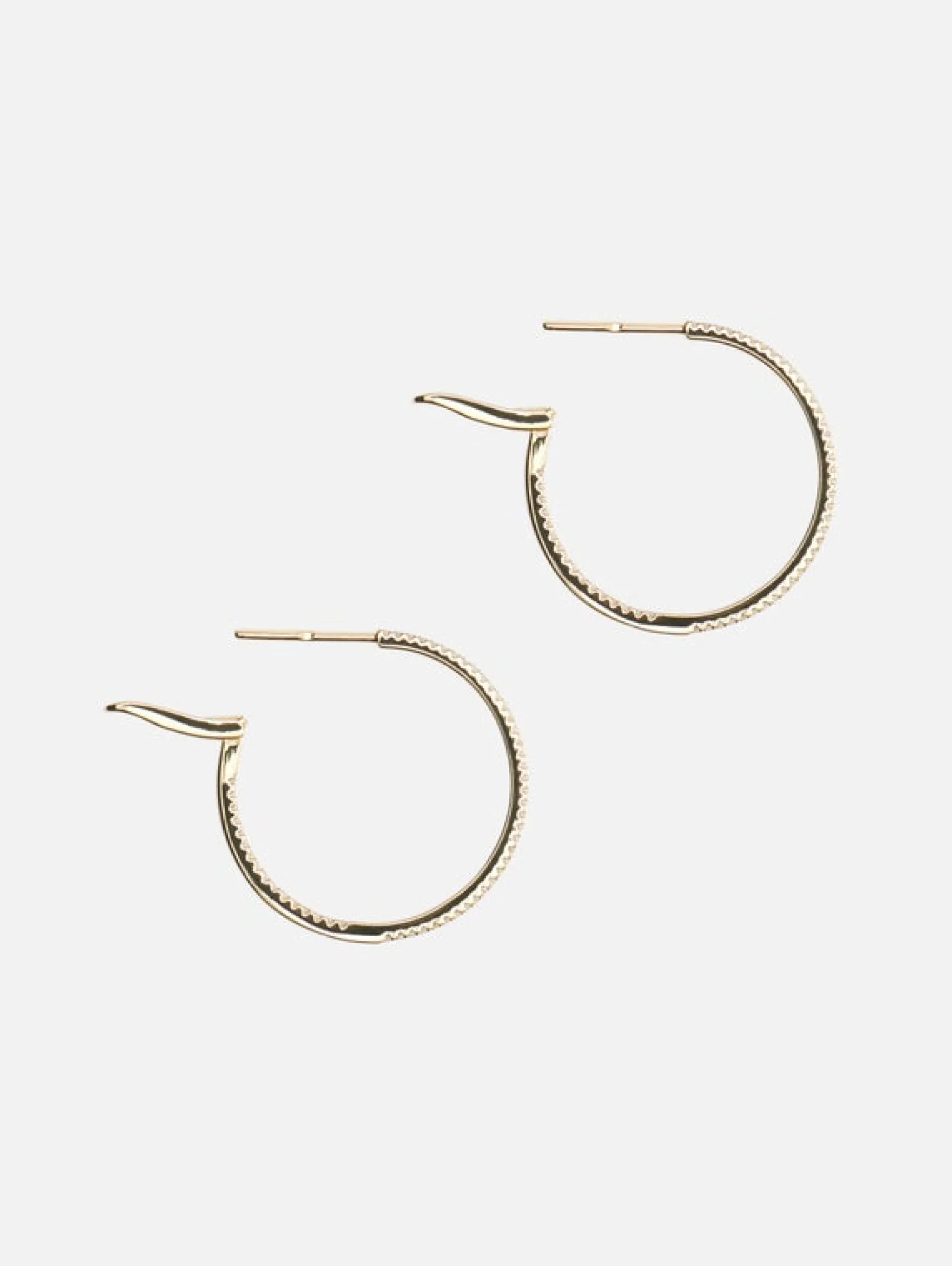 1" Pave Diamond Hoops