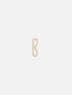 Pave Initial Slide On Charm