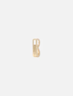 Pave Initial Slide On Charm