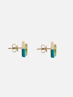 Peridot and Diamond Twinkle Studs