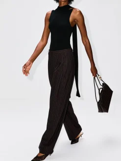 Pinstripe Tapered Pant