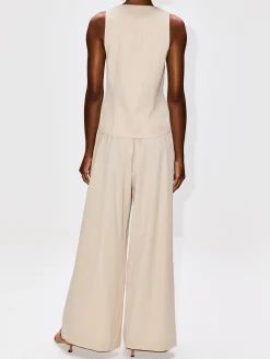 Pinstripe Wool Drawstring Pant