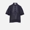 Pleated Button Up Blouse