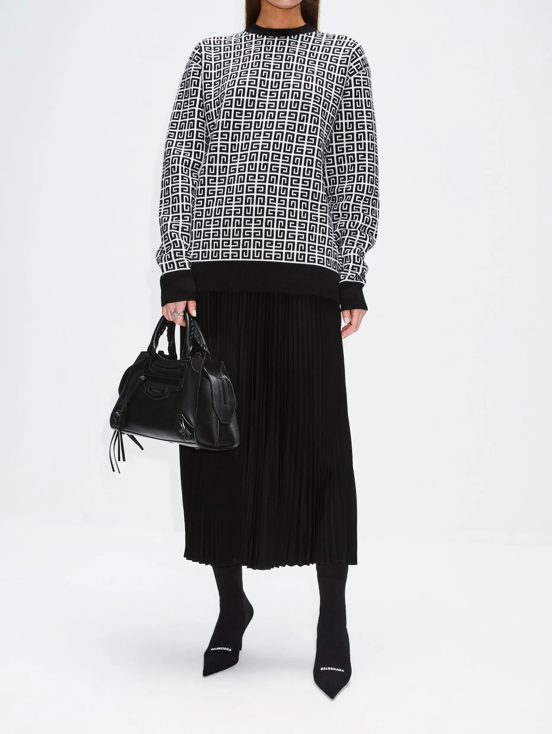 Pleated Elastic Skirt
