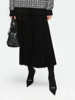 Pleated Elastic Skirt