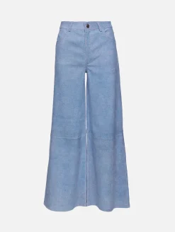 5 Pocket Mid Rise Wide Leg Pant