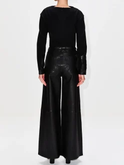 5 Pocket Mid Rise Wide Leg