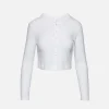Pointelle Crop Cardigan