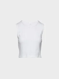 Pointelle Sleeveless Crew Top
