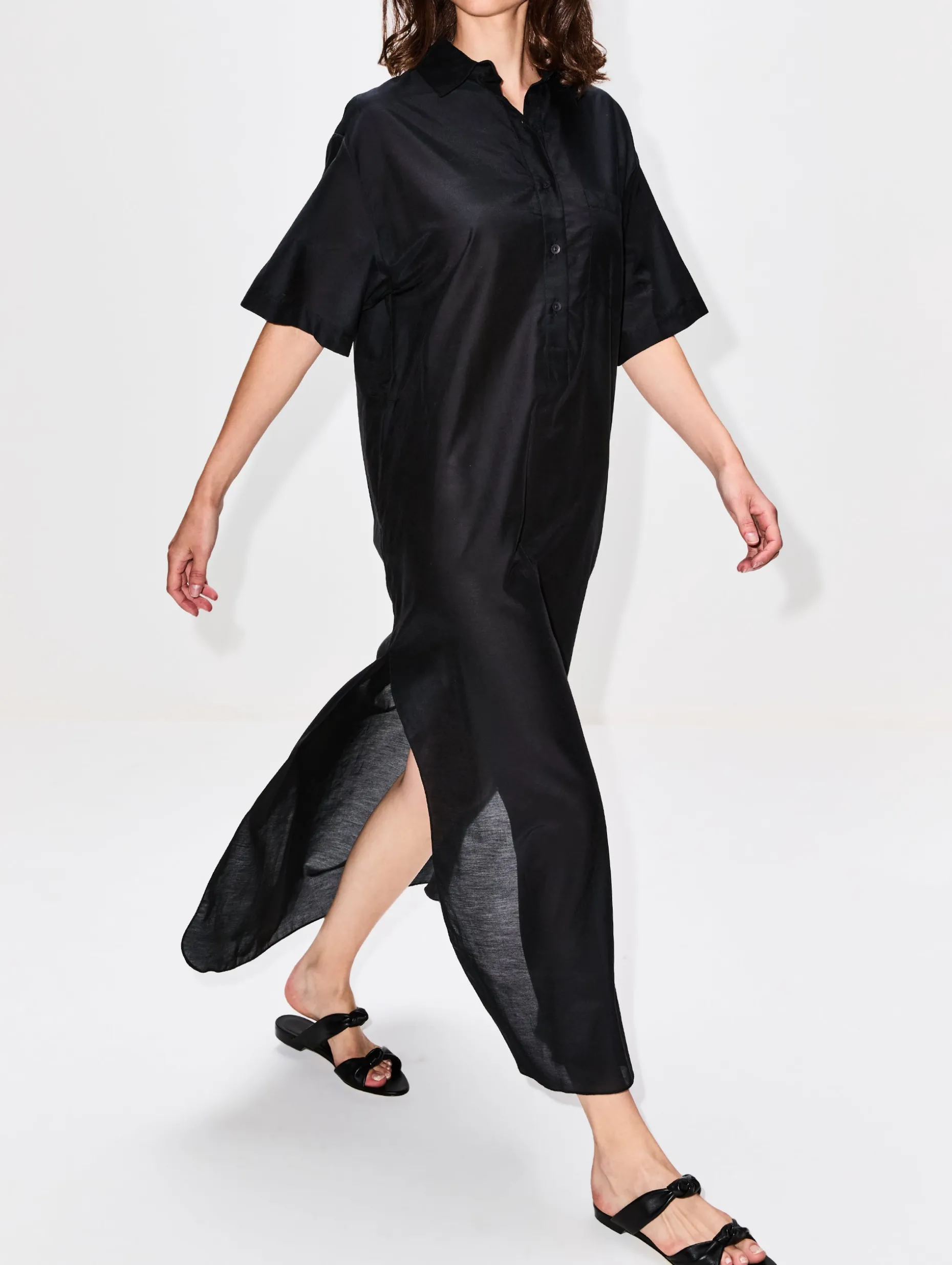 Pop-Over Shirt Dress