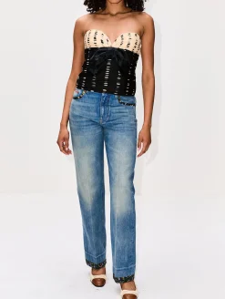 Print Trimmed Jean