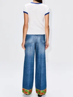 Print Trimmed Jean