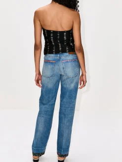 Print Trimmed Jean
