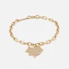 7 Prong Diamond Heart Charm Bracelet