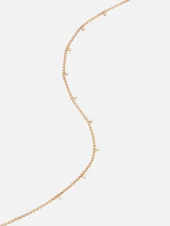 9 Prong Diamond Small Box Chain Necklace
