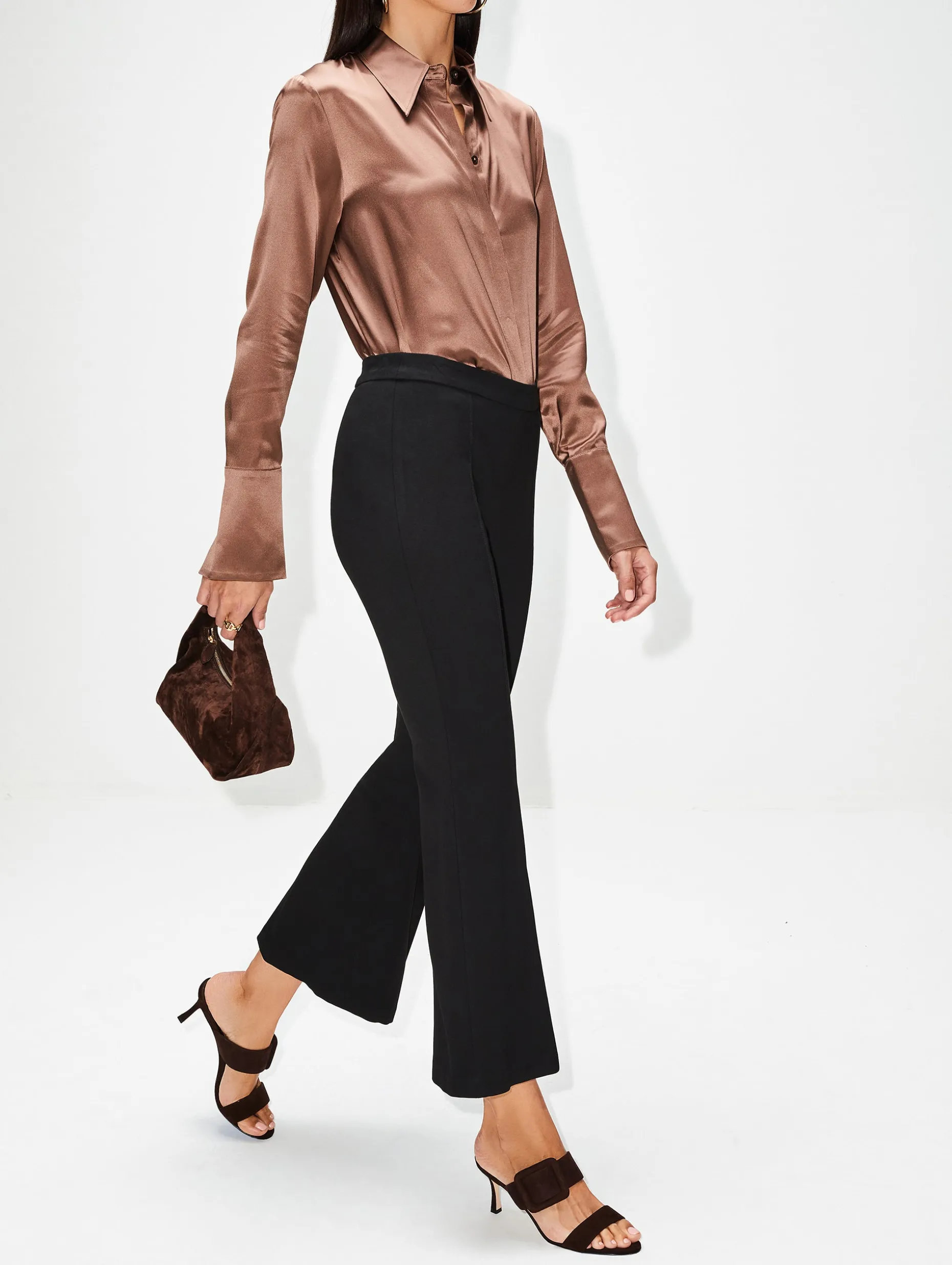 Pull On Cropped Flare Pant