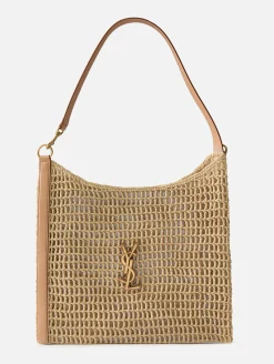 Raffia Crochet Shoulder Bag