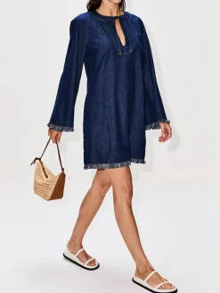 Rhiannon Fringe Denim Mini Dress