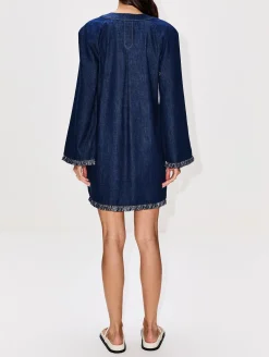 Rhiannon Fringe Denim Mini Dress