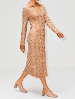 Rib Knit Polo Dress