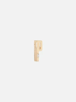 Ribbed Baguette Chunky Initial Slide On Charm