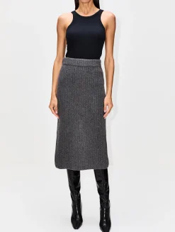 Ribbed Pencil Skirt