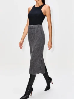 Ribbed Pencil Skirt