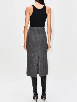 Ribbed Pencil Skirt