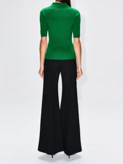 Ribbed Polo Sweater