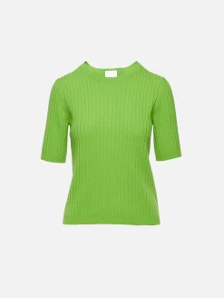 Ribbed Short Sleeve Top